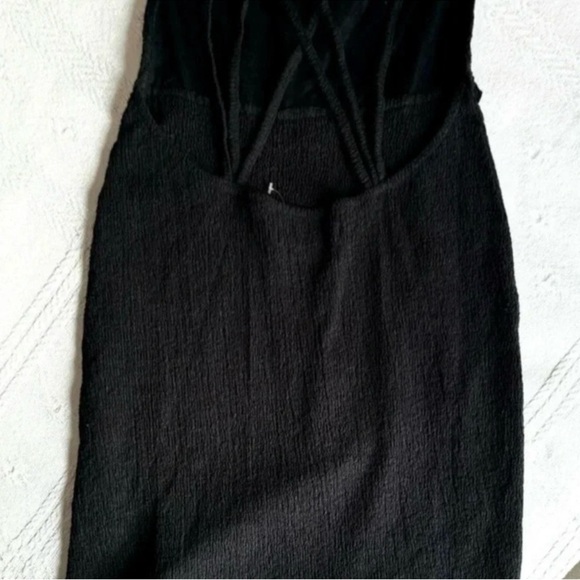 Free People Beach Vetrina Black Sundress Mini Dress - Picture 3 of 6